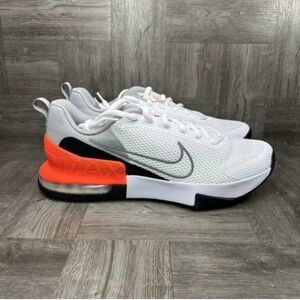 White deep red sports shoes